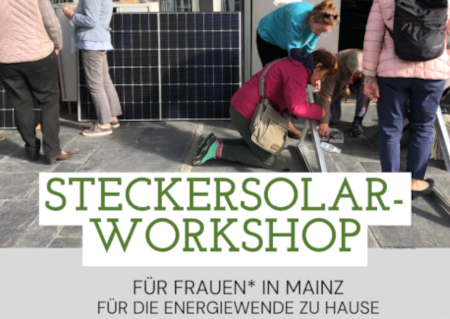 Balkonsolar- Workshops für Frauen in Mainz am 28 September