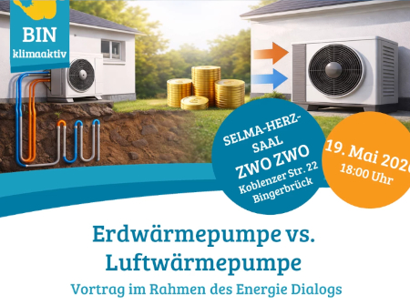 Erdwärmepumpe vs. Luftwärmepumpe - Vortrag in Bingen